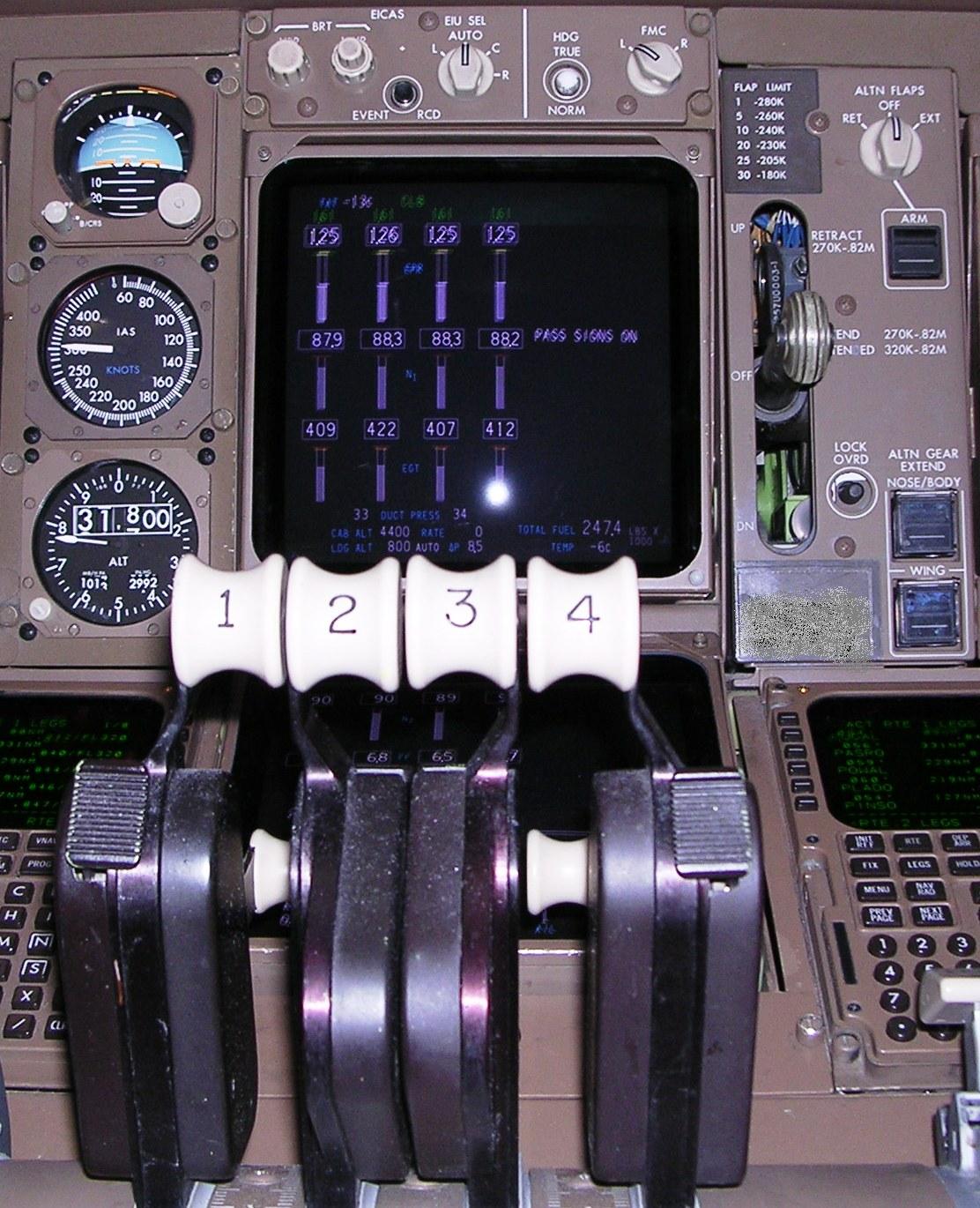 Flight deck throttle quadrant